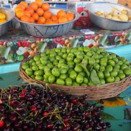 Dovuchcha-unripe apricots in Uzbekistan Bazaars