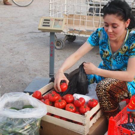 Vegetables and fruits in Uzbekistan Bazaars