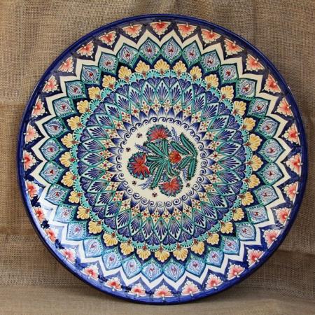 Керамическая посуда, ляган, керамические сувениры, Риштан, Узбекистан